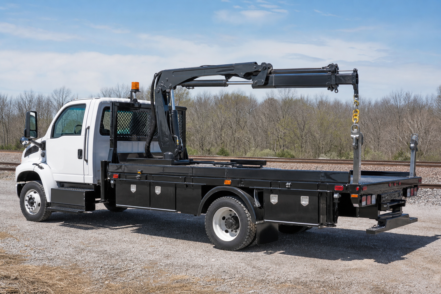 You are currently viewing Truck Bodies for Railroad Track Maintenance Crews: Flatbeds, Service Bodies & Crane Bodies