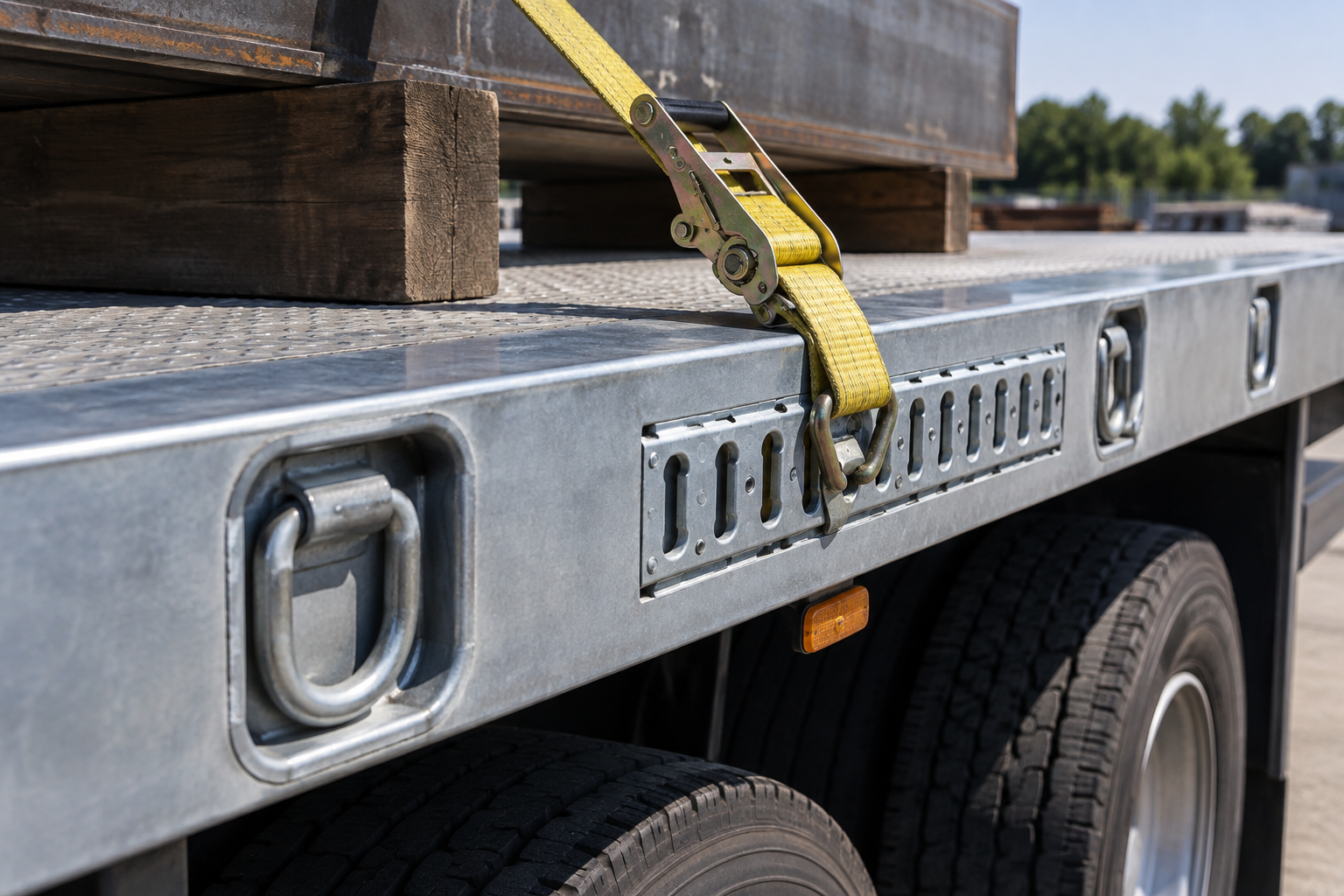 You are currently viewing Airline Track vs D-Ring Tie-Downs for Your Flatbed